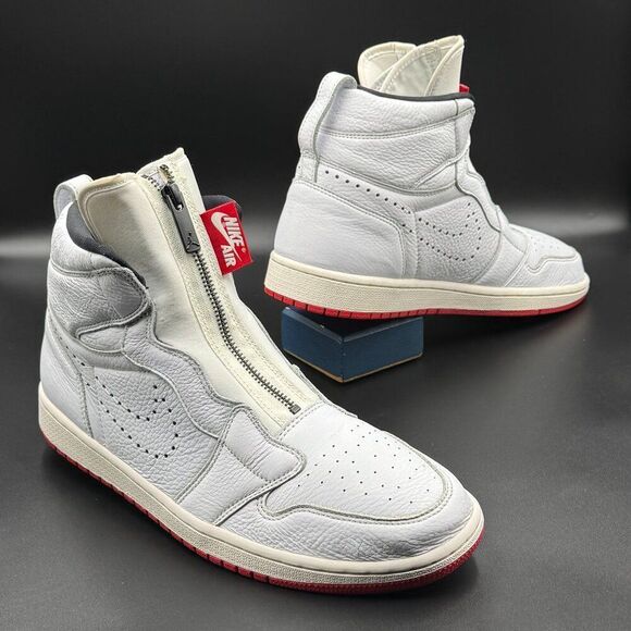 Air Jordan 1 Retro High Zip 'White University Red' - Picture 1 of 10